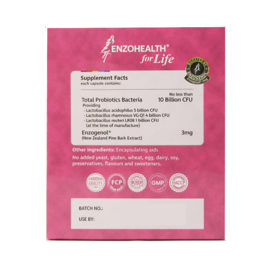 Flora Probiotics for Women + Enzogenol® 60Vege Caps