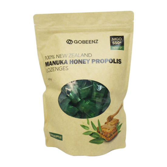 100% NZ Manuka Honey (MGO 550+) Propolis Lozenges (Eucalyptus) 400g 