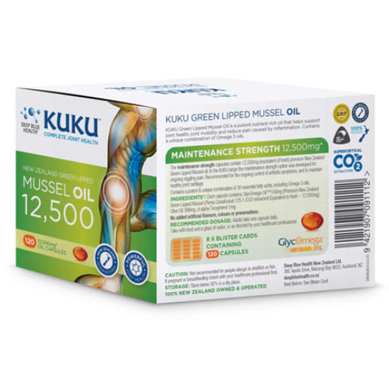 Green Lipped Mussel Oil 12500 120 Caps