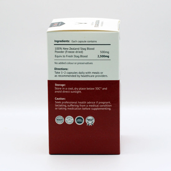 STAG AMINO MAX 100% New Zealand Deer Blood 180 Capsules