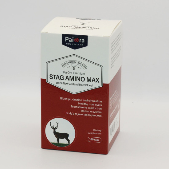 STAG AMINO MAX 100% New Zealand Deer Blood 180 Capsules